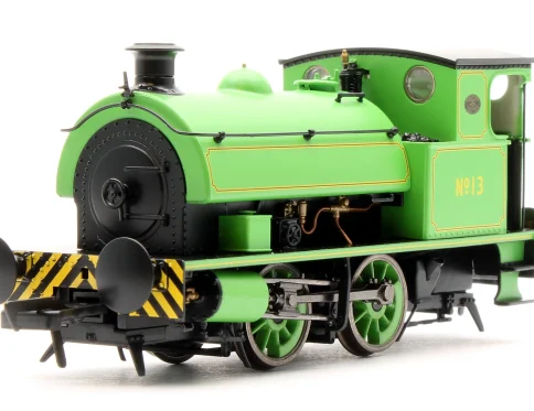 DAPOL 4S-024-008 HAWTHORN LESLIE 0-4-0 YELLOW CHEVRONS NEWCASTLE ELECTRIC SUPPLY 13 – STEAM TANK LOCOMOTIVE