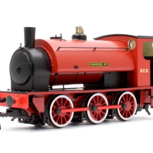 RAPIDO TRAINS UK 903017 16” HUNSLET "PRIMROSE NO. 2", NCB RED WITH STOVEPIPE CHIMNEY, NO. 3715 (AS PRESERVED AT EMBSAY IN THE 1970S) - STEAM TANK LOCOMOTIVE