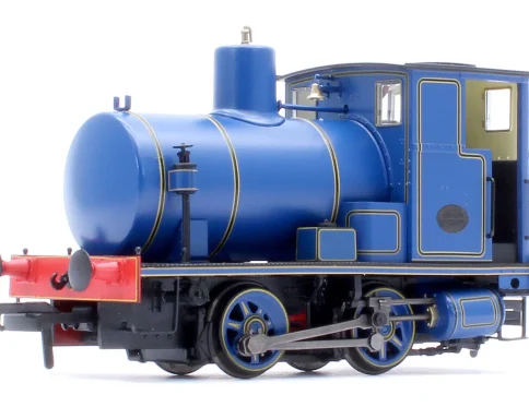 RAPIDO TRAINS UK 965502 ANDREW BARCLAY FIRELESS 0-4-0 – LINED CALEDONIAN BLUE STEAM LOCOMOTIVE – DCC SOUND