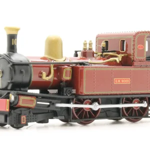 OXFORD RAIL OR76IOM001 ISLE OF MAN RAILWAY 2-4-0T 10 'G.H.WOOD' INDIAN RED - STATIC MODEL