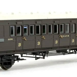 BACHMANN 39-624 SE&CR 60FT BIRDCAGE BRAKE THIRD SE&CR WELLINGTON BROWN 1170