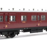 BACHMANN 39-873 LNWR 50FT ARC ROOF THIRD CORRIDOR LMS CRIMSON LAKE NO.2326