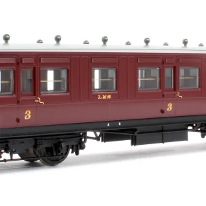 BACHMANN 39-873 LNWR 50FT ARC ROOF THIRD CORRIDOR LMS CRIMSON LAKE NO.2326